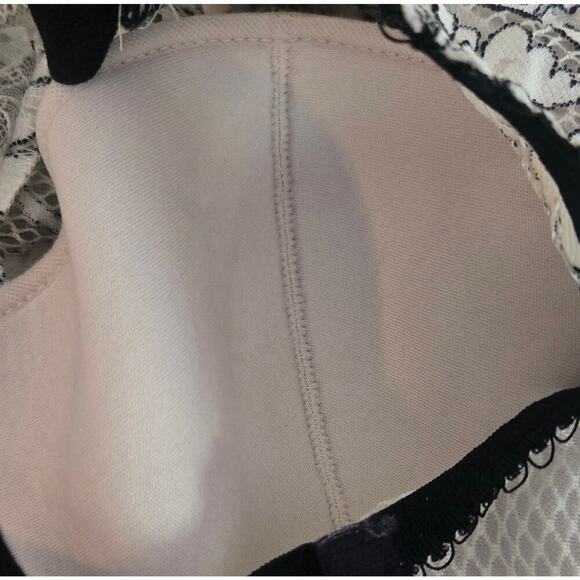 Victoria's Secret Black & White Laced Fitted Blouse/Corset/Bustier 36C - Picture 8 of 10